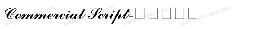 Commercial Script字体转换
